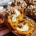 Pumpkin Spice Muffins with Cream Cheese Filling