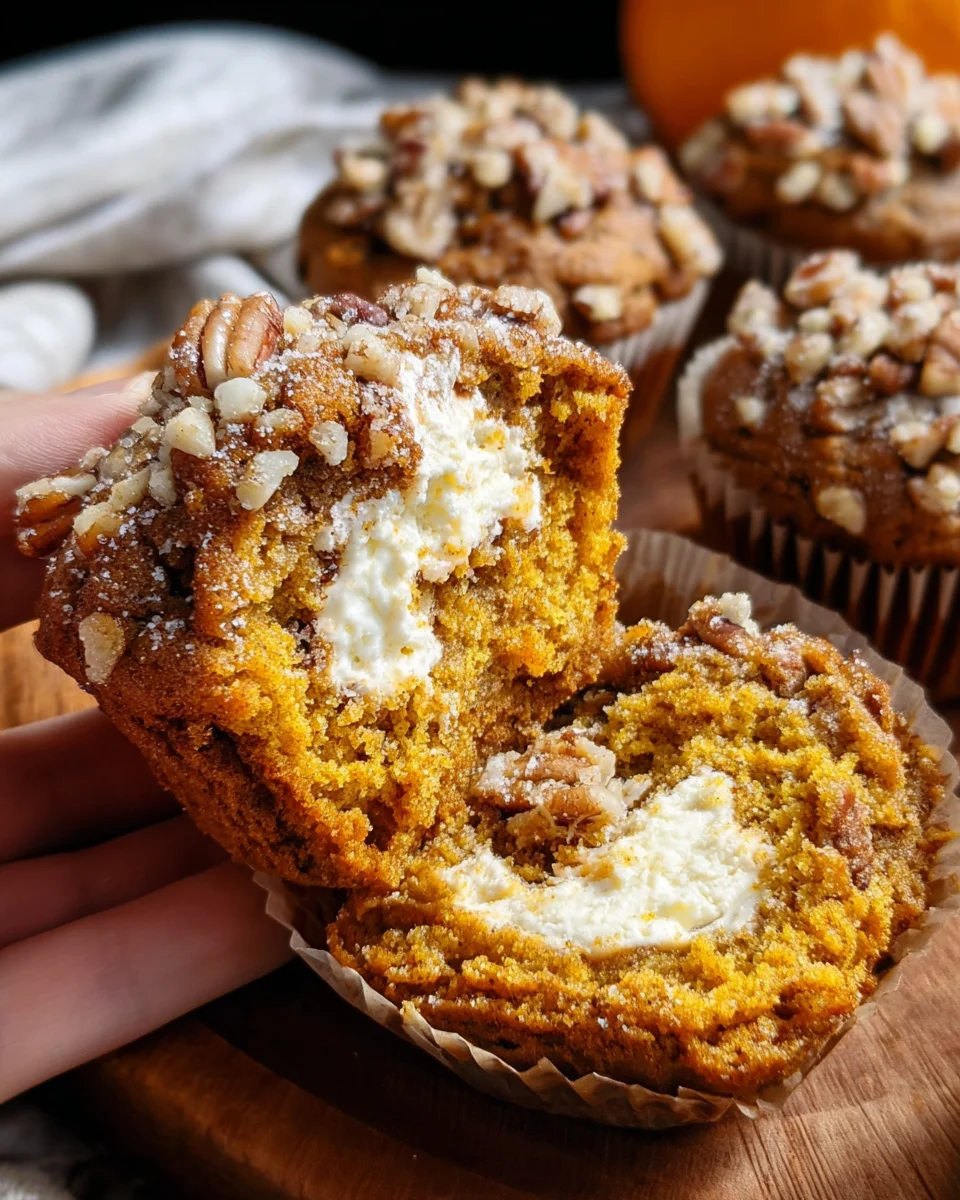 Pumpkin Spice Muffins with Cream Cheese Filling