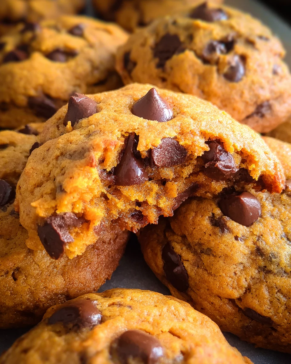 Soft Pumpkin Chocolate Chip Cookies
