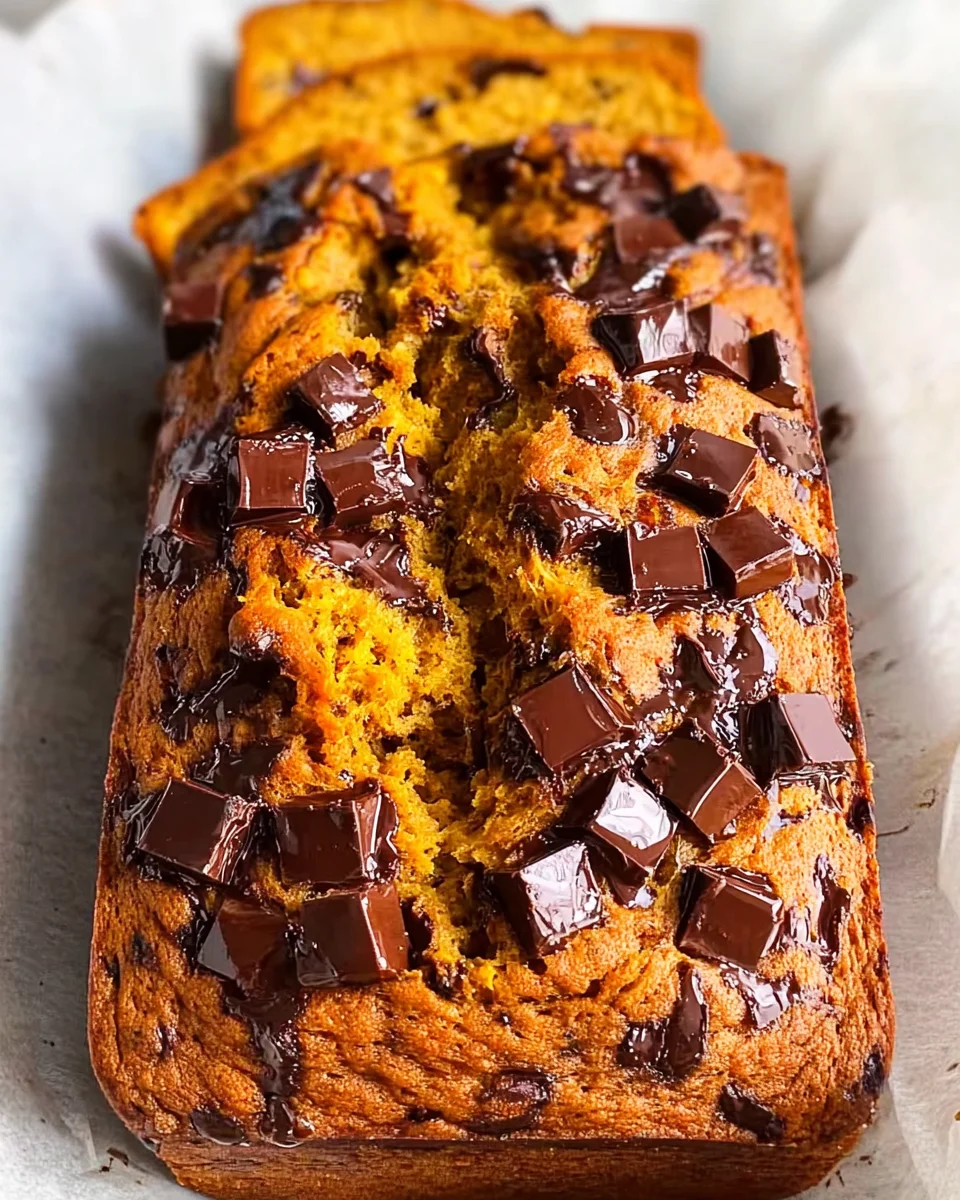 Sweet Pumpkin Banana Chocolate Chip Bread