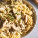 The Best Crockpot Garlic Parmesan Chicken Pasta Recipe