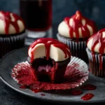 Vampire Bite Halloween Cupcakes