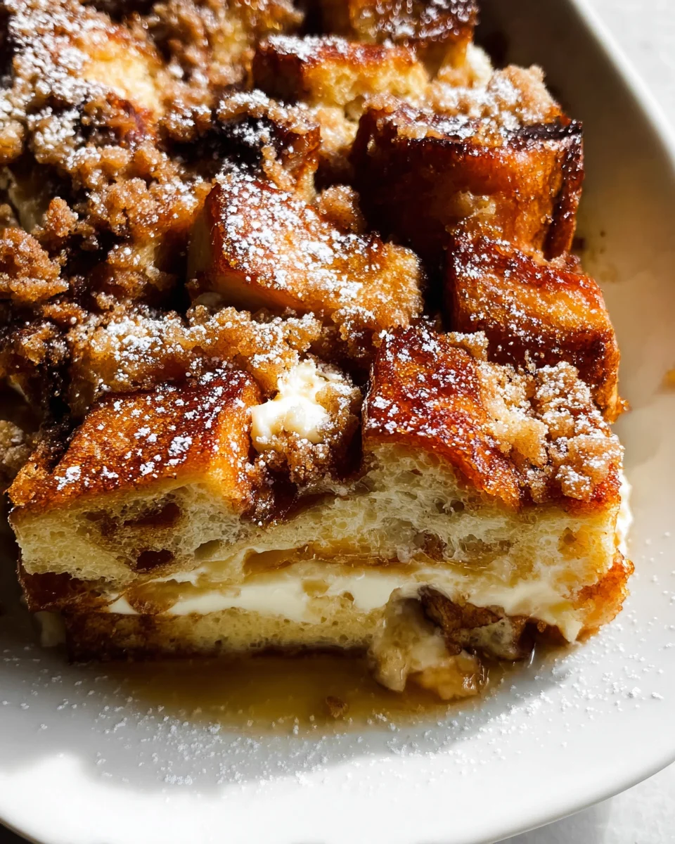 Baked Cream Cheese French Toast Casserole 18 Baked