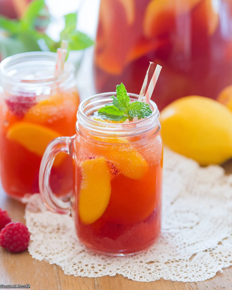 Bellini Peach Raspberry Iced Tea