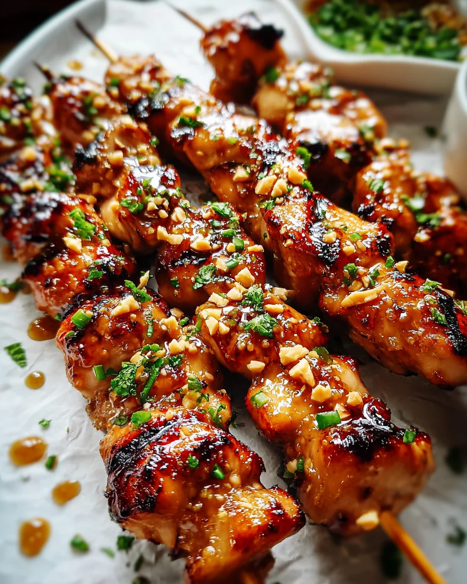 Easy Grilled Asian Chicken Skewers with Honey Garlic Sauce 32 Easy Grilled Asian Chicken Skewers with Honey Garlic Sauce