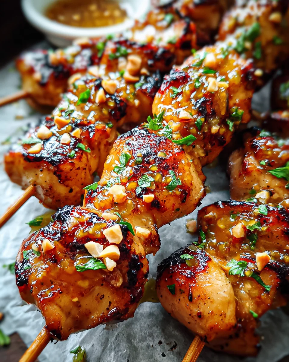 Easy Grilled Asian Chicken Skewers with Honey Garlic Sauce 21 Easy
