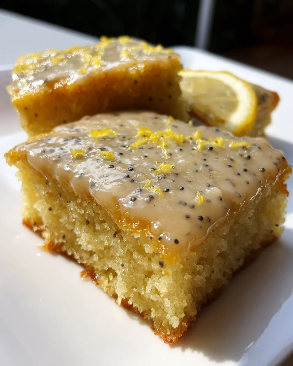 Glazed Lemon Poppy Seed Bars 22 Glazed