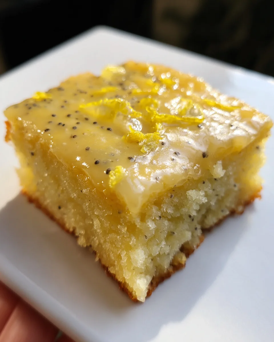 Glazed Lemon Poppy Seed Bars 23 Glazed