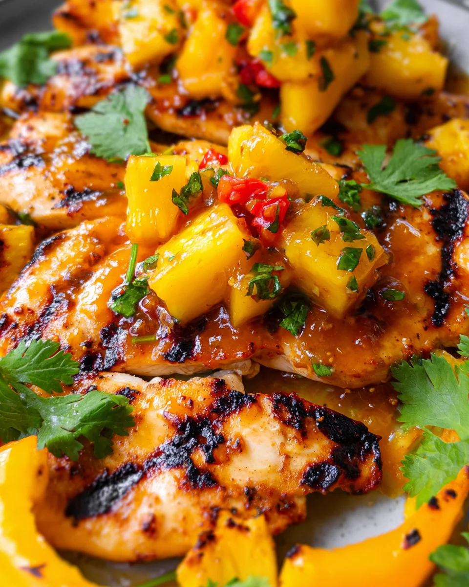 Grilled Mango Pineapple Chicken 28 Grilled Mango Pineapple Chicken