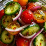 Marinated Cucumbers, Onions, and Tomatoes