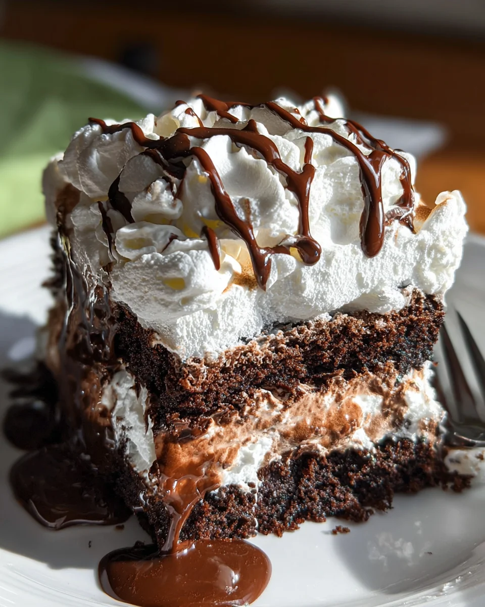 Marshmallow Chocolate Poke Cake 22 Marshmallow