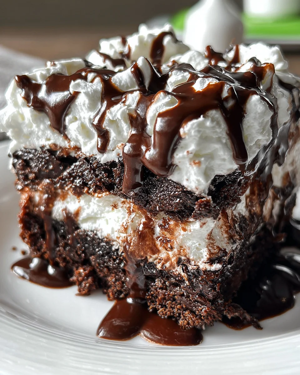 Marshmallow Chocolate Poke Cake 23 Marshmallow