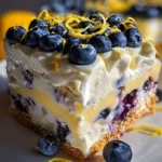 No-Bake Lemon Dazzling Blueberry Cream Cake