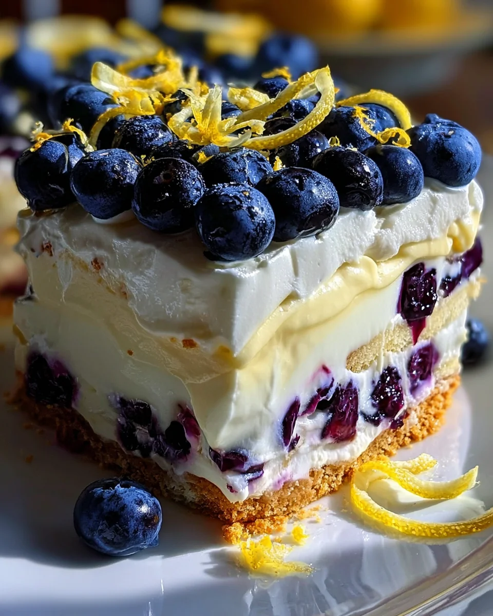 No-Bake Lemon Dazzling Blueberry Cream Cake 19 No-Bake