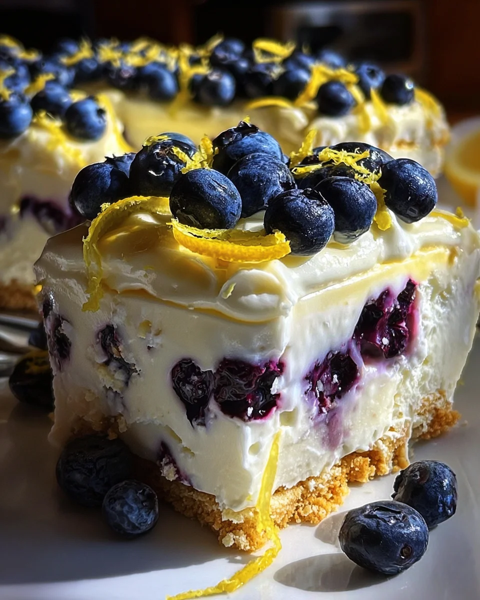 No-Bake Lemon Dazzling Blueberry Cream Cake 20 No-Bake