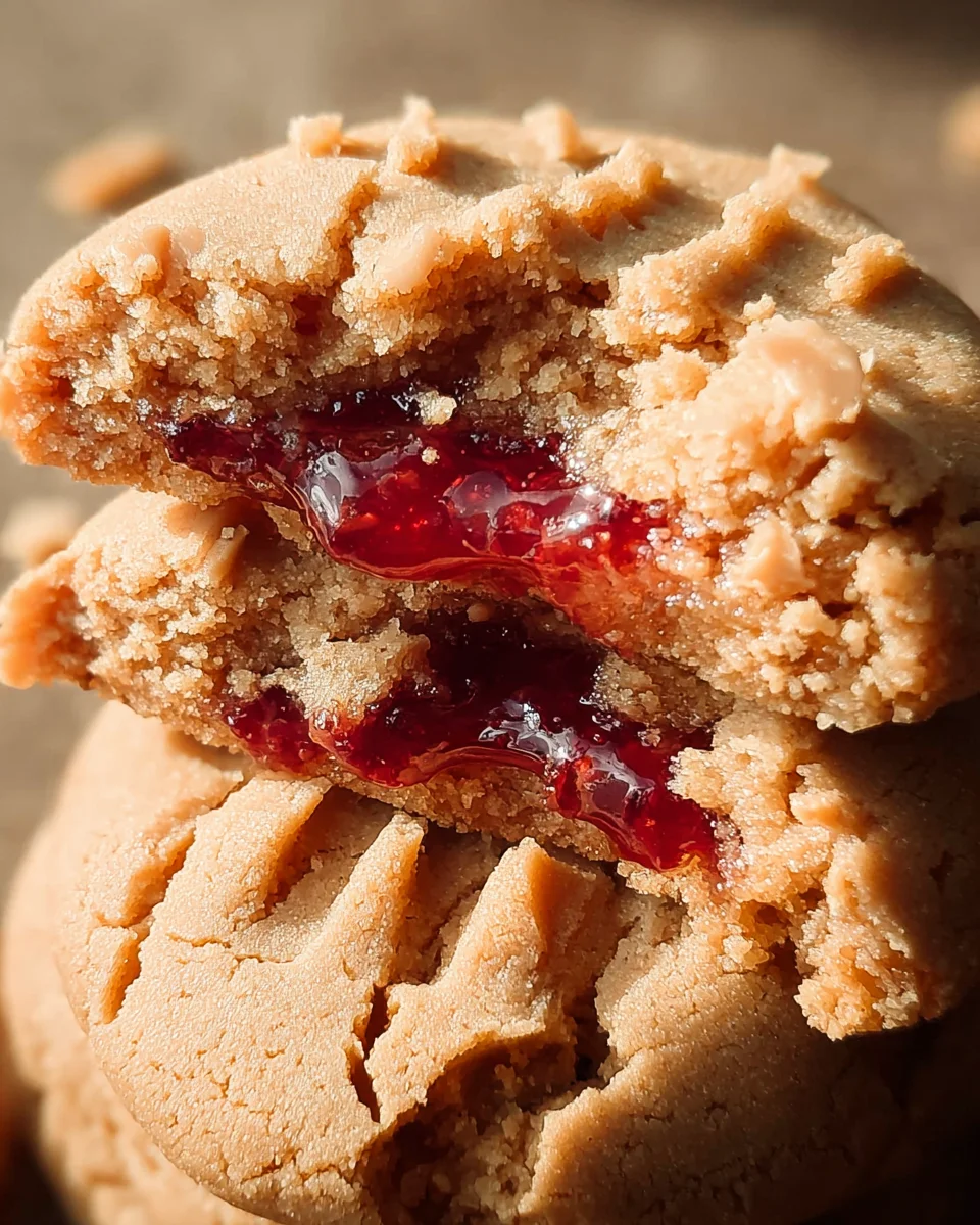 PB&J Stuffed Cookies
