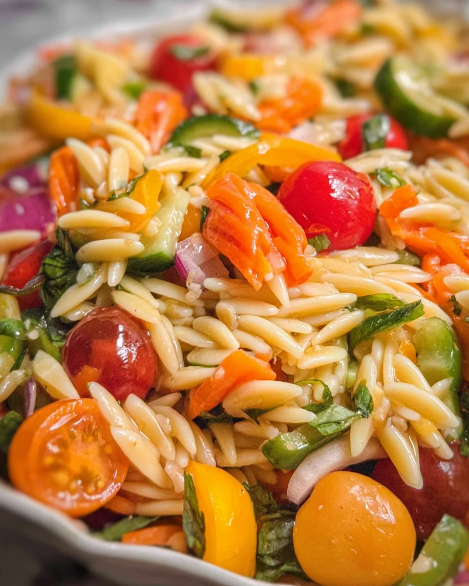 Rainbow Orzo Salad
