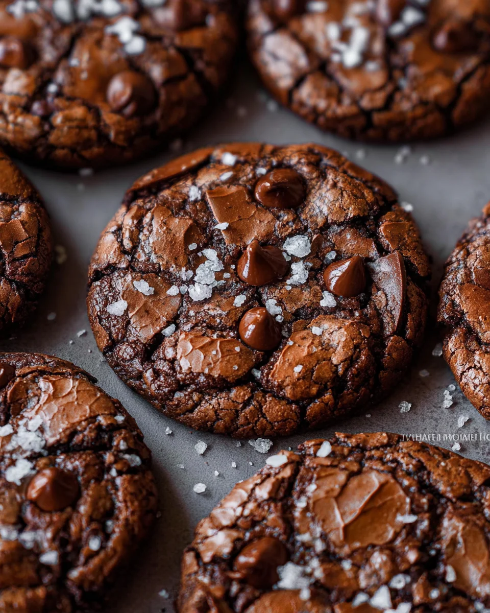 Salted Brownie Cookies 20 Salted