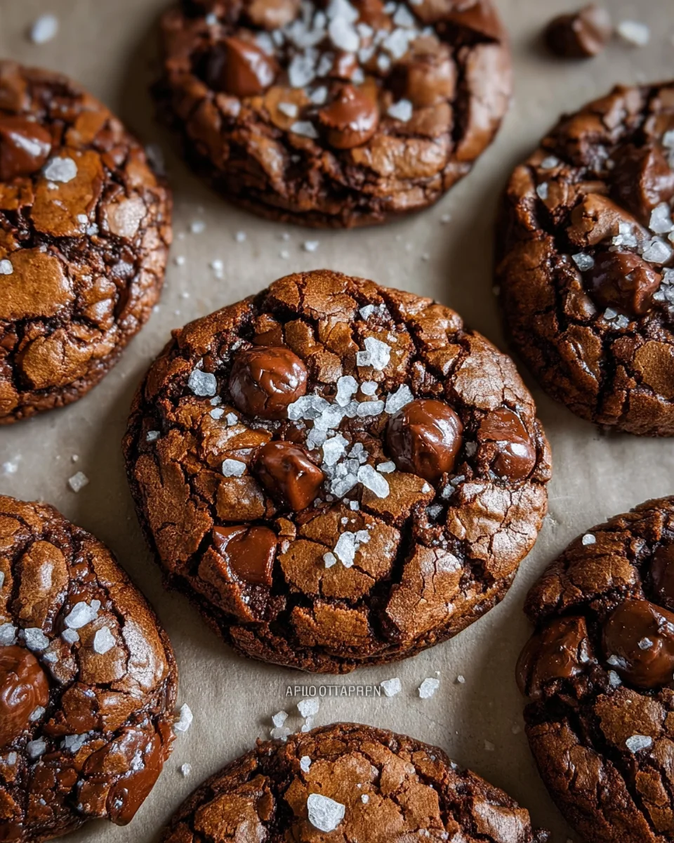 Salted Brownie Cookies 21 Salted