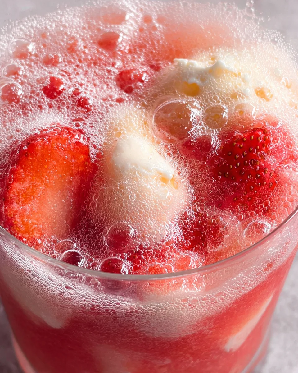 Sparkling Strawberry Float