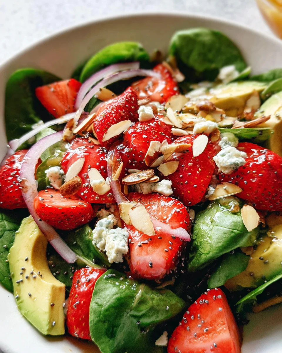 Strawberry Avocado Spinach Salad with Poppyseed Dressing 20 Strawberry