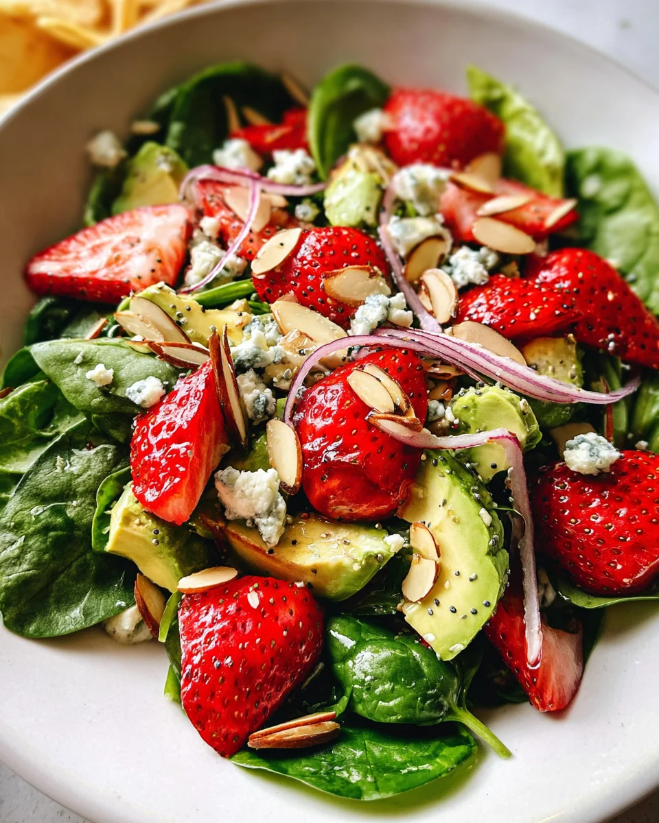 Strawberry Avocado Spinach Salad with Poppyseed Dressing 21 Strawberry