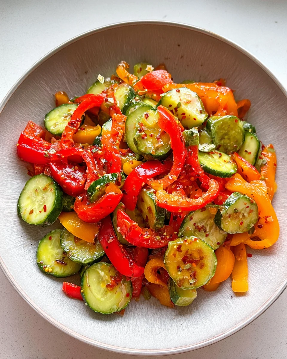 Viral TikTok Cucumber & Bell Pepper Salad 14 Viral