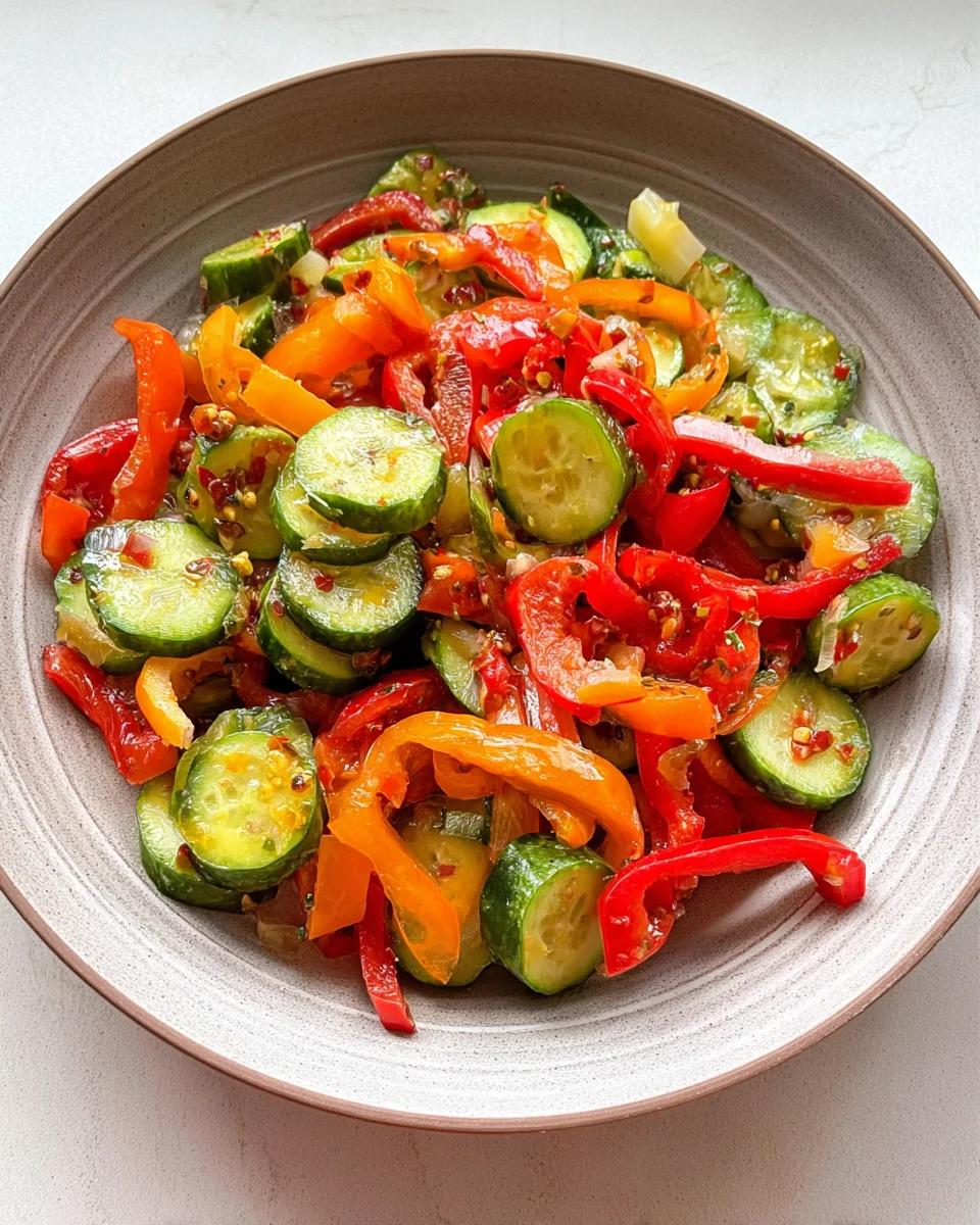 Viral TikTok Cucumber & Bell Pepper Salad 15 Viral